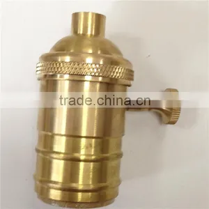 Restro Ediosn Bulb Brass Lampholder E27 E26 Pendants Switch Lamp Socket thumbnail-3