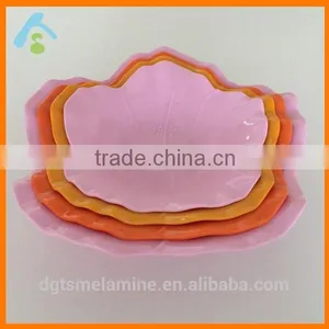 High Quality Flower Shaped Melamine Plate Set in Assorted Color thumbnail-2