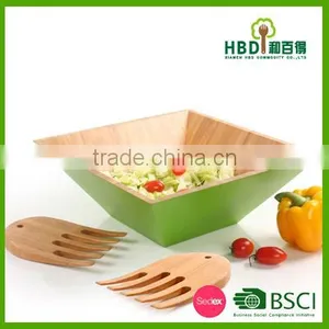 Green Bamboo Salad Bowl thumbnail-1
