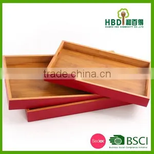 Lacquered Bamboo Wooden Serving Tray for Sale thumbnail-5