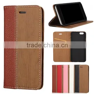 Wood Flip Wallet Leather Phone Case Cover for Infocus 100+ 100c M810 812 808 M560 310 2 530 350 330 512 thumbnail-1