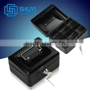 Small Metal Key Lock Cash Safe Secutity Box thumbnail-1