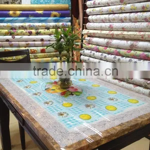 2015 Newest Transparent Printed All-in-one Plastic Table Cloth Piece/roll thumbnail-1
