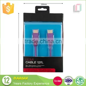 Wholesale Unique Design Spot uv Embossed Custom Free Sample Data Cable Package Box With Hang Hole thumbnail-6