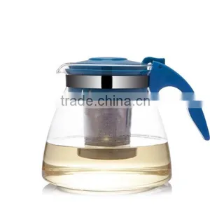 1500Ml Glass Tea Pot Sets With Stainless Strainer thumbnail-1