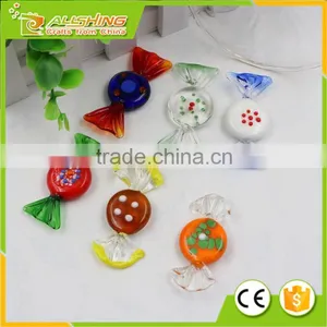 4 Murano Blown Glass Hand Made Christmas Tree Ornaments Hard Candy Shapes thumbnail-1