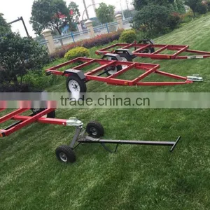 4x8 Folding Utility Trailer in Red thumbnail-4
