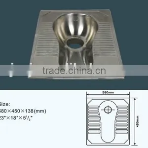 Stainless Steel Squatting Pan Types of Squat Toilet thumbnail-1