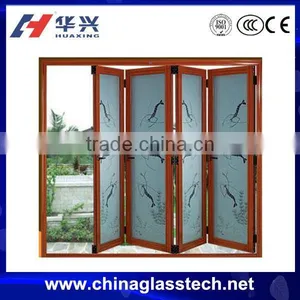 CE Certificate Aluminium Frame Insulated Glass Exterior Folding Door thumbnail-1