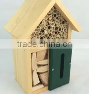BSCI Factory Nature Wooden Insect House,bee House With Stick,ladybird Hotel thumbnail-3