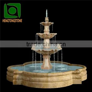 Hand Carved 3 Tier Marble Water Fountain thumbnail-1