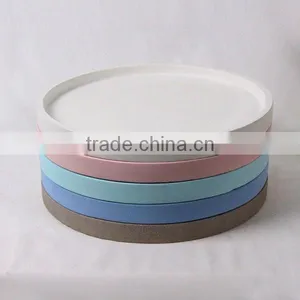 OEM Wholesale Cheap Oval Cement Concrete Plate/ Fruit Tray With Print thumbnail-3