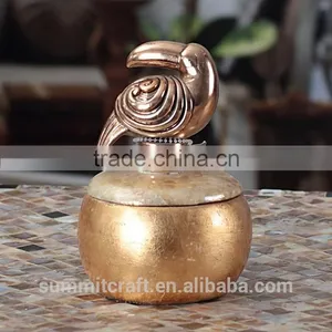 High End Resin Antique Vintage Golden Jewelry Box thumbnail-4