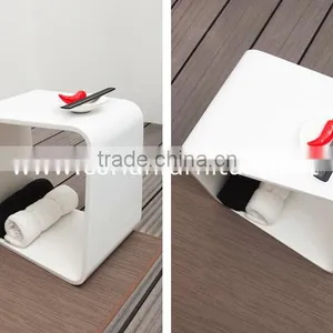Acrylic Solid Surface Water Proof Bathroom Shower Bench thumbnail-1