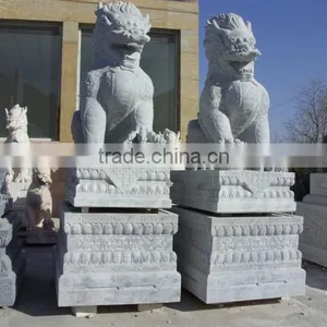 Hand Carved Lion Statue Sculpture thumbnail-1