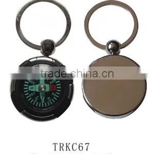 Hot Sale Mini Round Camping Hiking Compass Metal Key Ring thumbnail-1