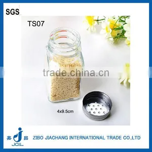 Mini Square Clear Glass Salt Packaging Bottle thumbnail-1