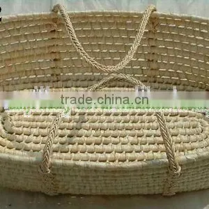 Hand Made White Wickerbaby Cloth Basket for Home Use thumbnail-4