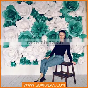 Giant Paper Flowers Wall Paper Flower Wall Wedding thumbnail-1