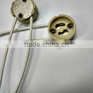Hot Selling GU10 Porcelain Halogen Lampholder With Cable thumbnail-3