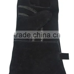 13.5" Stitching CE Approved Black Leather Welding Gloves thumbnail-1