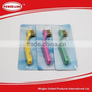 Colorful Wire Brush Plastic Handle Copper Wire Brush Cleaning Brush thumbnail-1