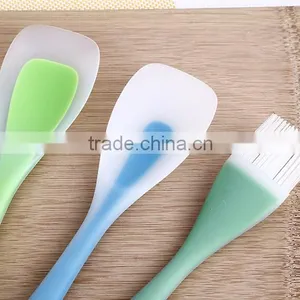 Factory Silicone Handle Colorful Kitchenwares Cooking Tools Set Double Colors Soft Ladle Turner Spoon Kitchen Utensils thumbnail-6