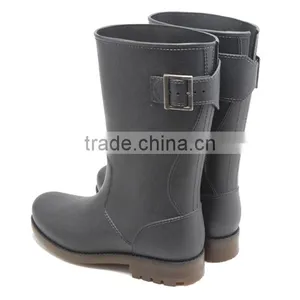 Custom Logo Waterproof Shiny Black Neoprene Rain Hunting Boots thumbnail-4
