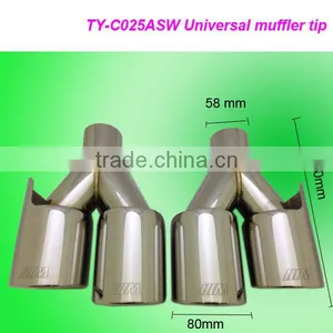 High Quality Auto Part Stainless Steel 304 Universal Exhaust Muffler Tip thumbnail-1
