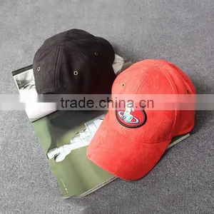 Custom Suede Fabric Embroidery Patch Baseball Cap Without Button thumbnail-3