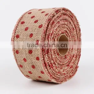 MSD 2016 Woven Jacquard 2.5 Inch Wide Natural Jute Ribbon thumbnail-4