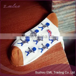 Wholesale Fashion Soldier Cartoon Printed Boy White Socks thumbnail-2