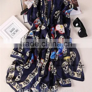 2016 Fashion Bandana Luxury Scarve Woman Brand 100% Silk Scarf With Flower Print Women Shawl High Quality Print thumbnail-6
