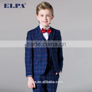 ELPA Slim Designer Kids Suits Plaid Fancy 3 Piece Boys Suits thumbnail-1