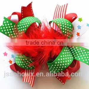 2014 Christmas Hair Bow for Kids, Baby Christmas Hair Bows thumbnail-1