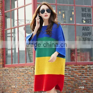 New Design Fashion Sweater, Pregant Women Sweater, Long Sleeves Rainbow Sweater thumbnail-2