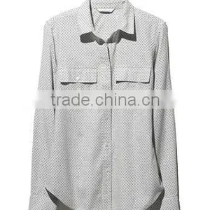 2015 Signature Lightweight Flannel Shirt, Dot Blouse for Girls Tunics for Women Cotton Formal Dresses thumbnail-1