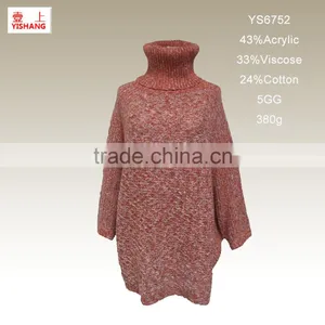 Basic Winter Sweater 43%Acrylic 33%Viscose 24%Cotton Lady Fashion Sweater thumbnail-1