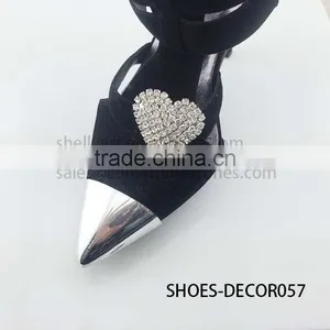Bling Heart Shape Rhinestone Clips for Shoes thumbnail-1