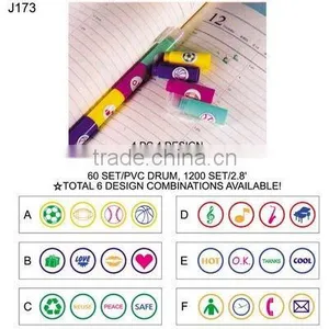 J173 4 PC 4 EDSIGN PEN SHAPE LINKING STAMP thumbnail-1