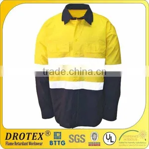 Drotex Hi Vis Long Sleeve Work Shirt Reflective Work Shirt UV Resistant Work Shirt thumbnail-1