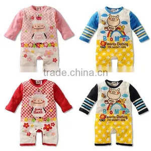 2016 Spring New Design Full Printed Cartoon Long Sleeve Baby Romper thumbnail-1