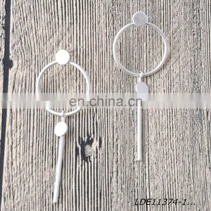 Gold Round Earrings Dainty Earrings thumbnail-3