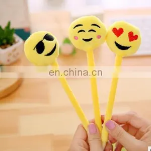Cute Kawaii Plush Ballpoint Pen Creative Cartoon Facial Expression Ball Pen For Kids School Supplies thumbnail-1