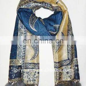 Cony Hair Fringe Paisley Shawl Tippet thumbnail-1