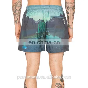 100% Polyester Quick Dry Landscape Print Boardshorts thumbnail-3