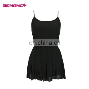 Hot Sale Sexy Summer Women Sleeveless Solid Black Thin Straps Jumpsuit thumbnail-1
