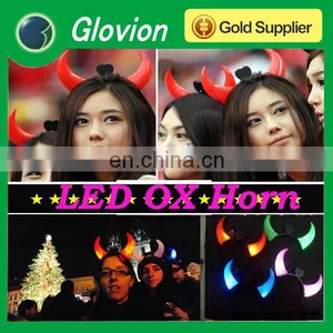 Party Colorful ox Horn Cheap Led ox Horn Light ox Horns Glowing ox Horn thumbnail-1