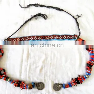 Afghani Handmade Necklace-Vintage Beaded Necklace thumbnail-1