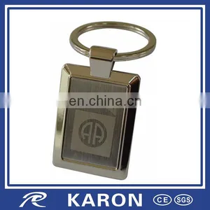 Square Shape Stainless Steel Blank Keychain thumbnail-2